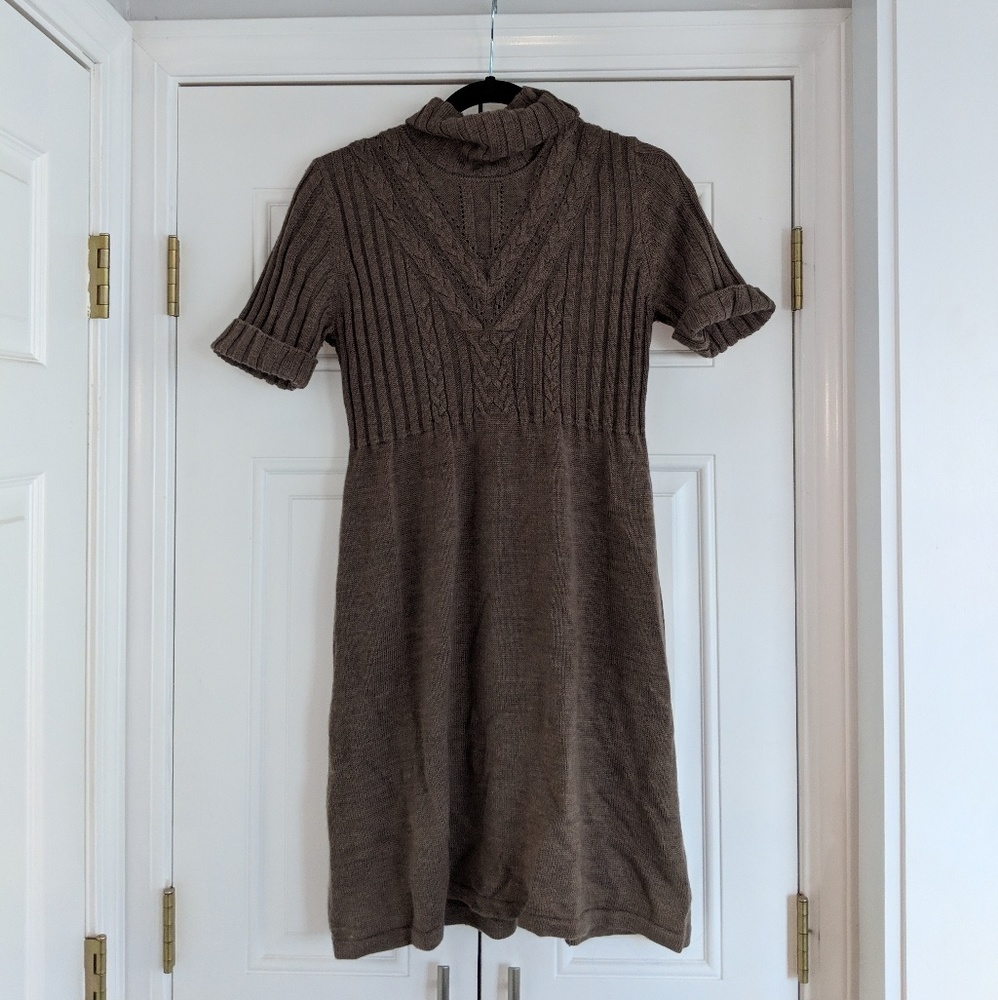 Calvin Klein Turtleneck Sweater Dress Short Sleeve